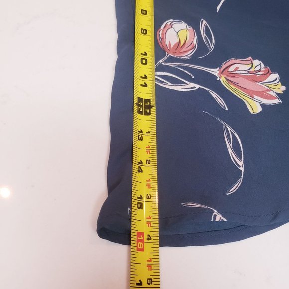 June and Hudson wide leg pant suit size 1X cropped floral hunter green pink - Picture 6 of 15